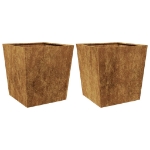 Fioriere da Giardino 2 pz 50x50x50 cm in Acciaio Corten