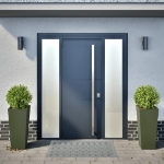 Fioriere da Giardino 2 pz Verde Oliva 35x35x75 cm in Acciaio