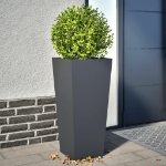 Fioriere da Giardino 2 pz Antracite 35x35x75 cm in Acciaio