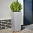 Fioriere da Giardino 2 pz 35x35x75 cm in Acciaio Zincato