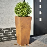 Fioriere da Giardino 2 pz 35x35x75 cm in Acciaio Corten