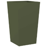 Fioriera da Giardino Verde Oliva 45x45x75 cm in Acciaio