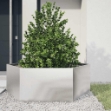 Fioriera da Giardino Esagono 138x120x45 cm in Acciaio Inox