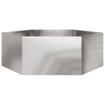 Fioriera da Giardino Esagono 138x120x45 cm in Acciaio Inox