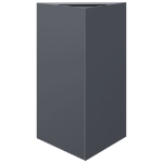 Fioriera da Giardino Antracite Triangolare 50x43x75 cm Acciaio