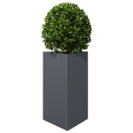 Fioriera da Giardino Antracite Triangolare 50x43x75 cm Acciaio