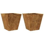 Fioriere da Giardino 2 pz 30x30x30 cm in Acciaio Corten