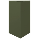 Fioriera da Giardino Verde Oliva Triangolare 50x43x75cm Acciaio