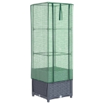 Letto Rialzato con Copertura Serra Effetto Rattan 40x40x139 cm