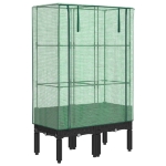 Letto Rialzato con Copertura Serra Effetto Rattan 80x40x140 cm