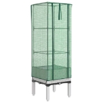 Letto Rialzato con Copertura Serra Effetto Rattan 40x40x140 cm