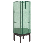 Letto Rialzato con Copertura Serra Effetto Rattan 40x40x140 cm