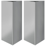 Fioriere 2 pz Triangolari 40x40x75 cm in Acciaio Zincato