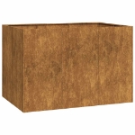 Fioriera Arrugginita 120x80x80 cm in Acciaio Corten