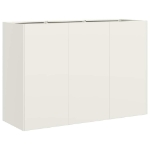Fioriera Bianca 120x40x80 cm in Acciaio Laminato a Freddo