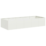 Fioriera Bianca 200x80x40 cm in Acciaio
