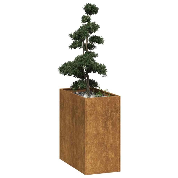 Fioriera Arrugginita 40x80x80 cm in Acciaio Corten