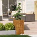 Fioriera Arrugginita 40x80x80 cm in Acciaio Corten