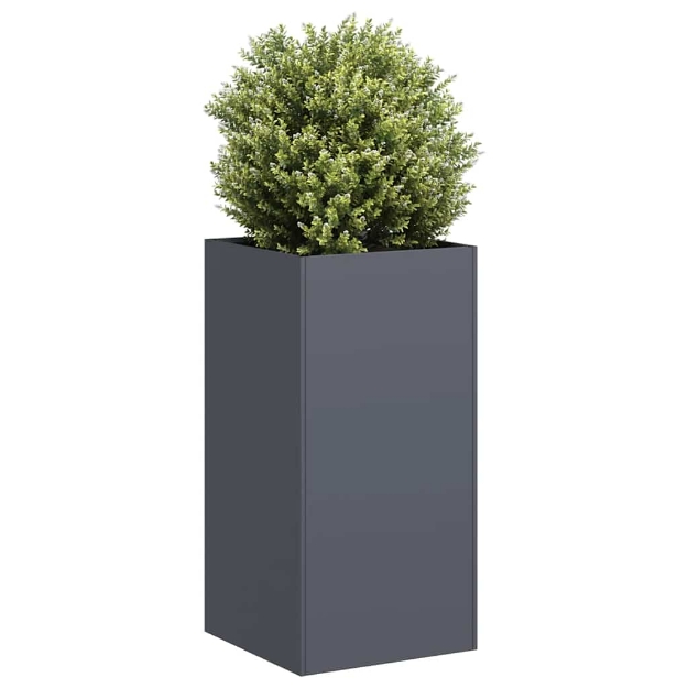 Fioriera Antracite 40x40x80 cm in Acciaio Laminato a Freddo