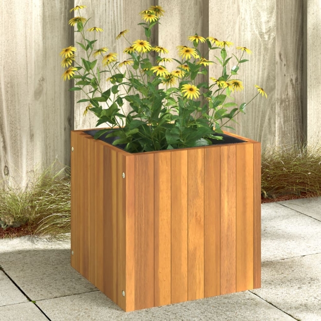 Fioriera da Giardino 35x35x35 cm in Legno Massello di Acacia