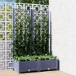 Fioriera da Giardino e Graticcio Grigio Blu 80x40x121,5 cm PP