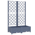 Fioriera da Giardino e Graticcio Grigio Blu 80x40x121,5 cm PP