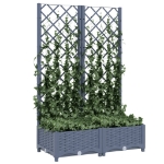 Fioriera da Giardino e Graticcio Grigio Blu 80x40x121,5 cm PP