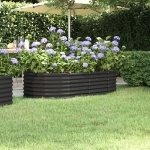 Letto da Giardino in Acciaio a Polvere 152x80x36 cm Antracite