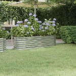 Letto Giardino Acciaio Verniciato a Polvere 152x40x36cm Argento