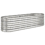 Letto Giardino Acciaio Verniciato a Polvere 152x40x36cm Argento