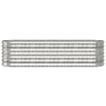 Letto Giardino Acciaio Verniciato a Polvere 152x40x36cm Argento