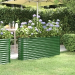 Letto Giardino Acciaio Verniciato a Polvere 152x40x68 cm Verde