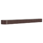 Letto Giardino Acciaio Verniciato a Polvere 512x80x36cm Marrone
