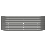 Letto Giardino Acciaio Verniciato a Polvere 114x40x36 cm Grigio