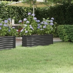 Letto da Giardino in Acciaio a Polvere 114x40x36 cm Antracite