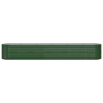 Letto Giardino Acciaio Verniciato a Polvere 440x80x68 cm Verde