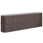 Letto Giardino Acciaio Verniciato a Polvere 224x40x68cm Marrone