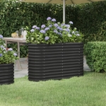 Letto da Giardino in Acciaio a Polvere 114x40x68 cm Antracite