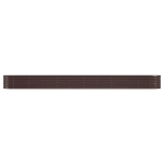 Letto Giardino Acciaio Verniciato a Polvere 440x80x36cm Marrone