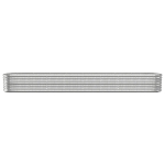 Letto Giardino Acciaio Verniciato a Polvere 332x40x36cm Argento
