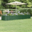Letto Giardino Acciaio Verniciato a Polvere 296x80x36 cm Verde