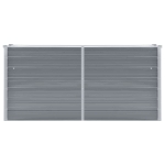 Letto Rialzato Giardino in Acciaio Zincato 160x40x77 cm Grigio