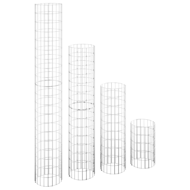 Fioriere Rialzate Gabbioni Circolari 4 pz Ø30x50/100/150/200 cm