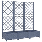 Fioriera da Giardino e Graticcio Grigio Blu 120x40x121,5 cm PP