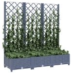 Fioriera da Giardino e Graticcio Grigio Blu 120x40x121,5 cm PP