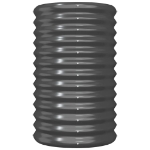 Vaso Giardino Acciaio Verniciato Polvere 40x40x68 cm Antracite