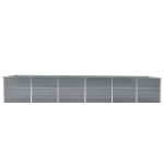 Letto Rialzato Giardino in Acciaio Zincato 480x80x77 cm Grigio