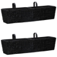Fioriere 2 pz in Giacinto Intrecciato Nero