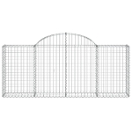 Cesto Gabbione ad Arco 200x30x80/100 cm Ferro Zincato