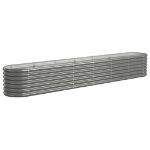 Letto Giardino Acciaio Verniciato a Polvere 224x40x36 cm Grigio